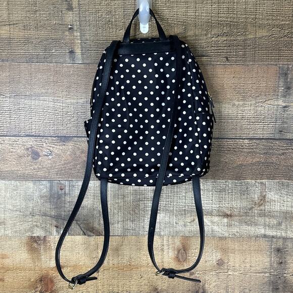 Kate Spade Hilo Blake Avenue Nylon Mini Backpack Purse Diamond Dot Black White main image 8